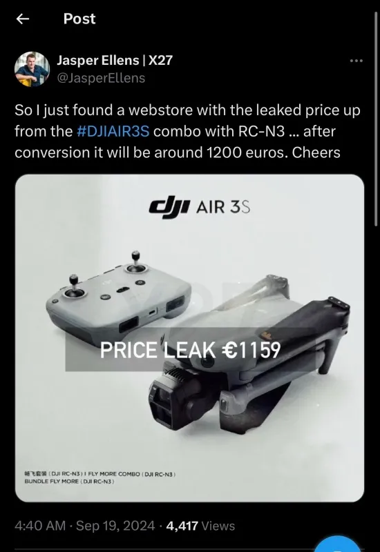 dron dji air 3S vol. 2