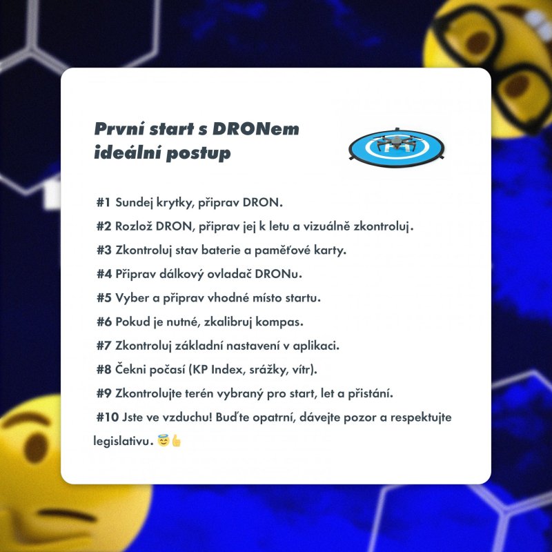 Kontrolní seznam dronu pro předletovou přípravu