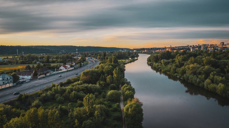 Upravená fotografie z dronu z formátu RAW pomocí aplikace Lightroom
