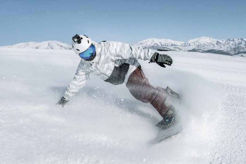 DJI Osmo Action a snowboarding
