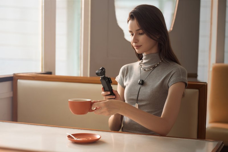 Sada pro audio DJI Mic Mini při natáčení - kopie