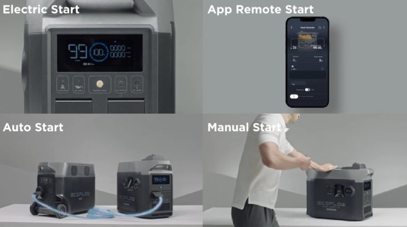 EcoFlow Generator a několik možností startu