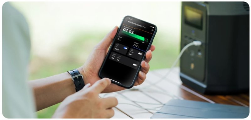 Ovládání stanice EcoFlow pomocí dedikované aplikace
