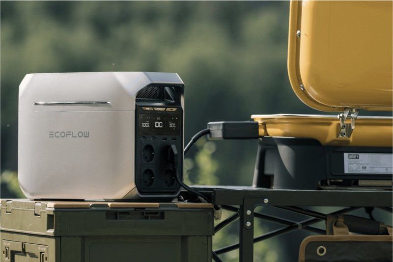 Přenosná nabíjecí stanice EcoFlow DELTA 3 Plus v praci