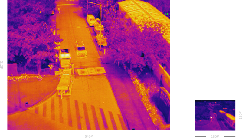 Náhled obrazu z termální kamery dronu EVO II DUAL 640-T