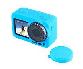 Silikonový obal s krytkou objektivu na DJI Osmo Action - modrý