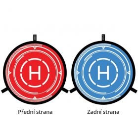 Přistávací plocha pro velké drony s blikajícím LED 95 cm Adam FLEET - červená/modrá