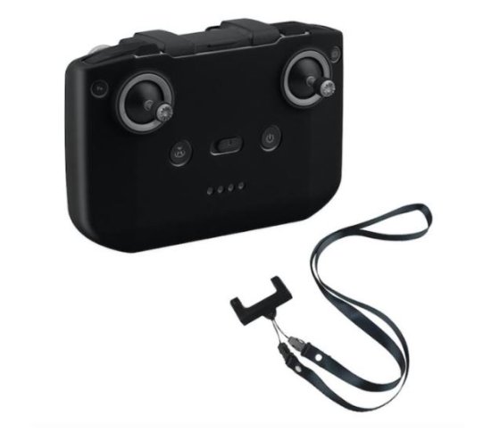 Černý silikonový kryt dálkového ovladače + popruh na krk