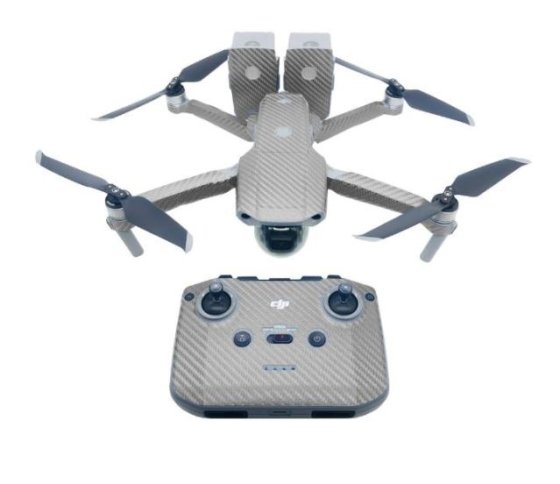 Sada nálepek v karbonovém designu na dron DJI Mavic Air 2 (šedá)