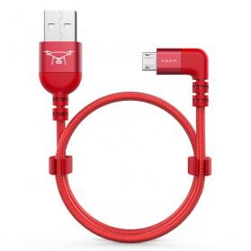 Kabel microUSB/USB-A - 30 cm - červený