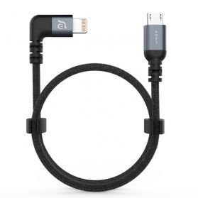 Kabel lightning/microUSB rovný - 30cm pro dron DJI Spark a Mavic series - šedý