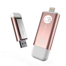 Adam Elements iKlips flash disk s Lightningem 128 GB - růžový