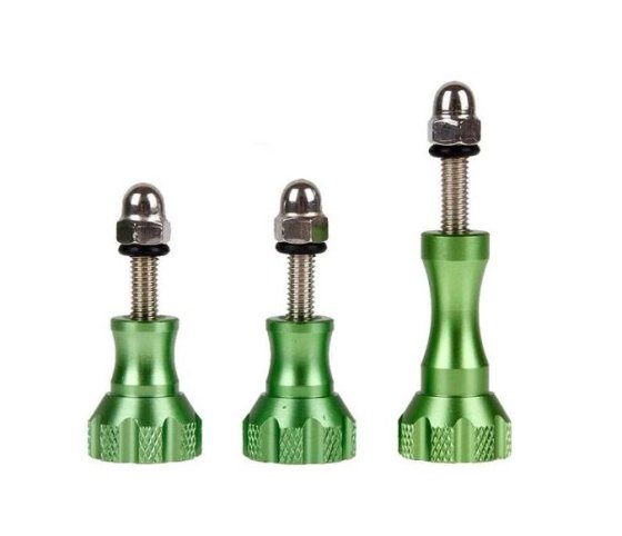 Hliníkové šrouby k DJI Osmo Action (3ks) zelené