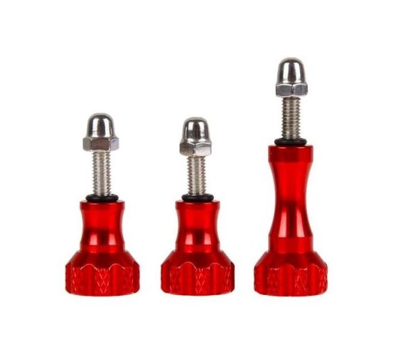 Hliníkové šrouby k DJI Osmo Action (3ks) červené
