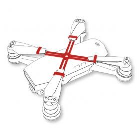 Držák vrtulí Adam FLEET pro dron DJI Spark - 2 ks - černý + červený