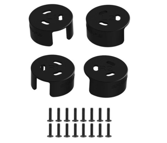 Černé CNC kryty na motory dronu DJI Avata