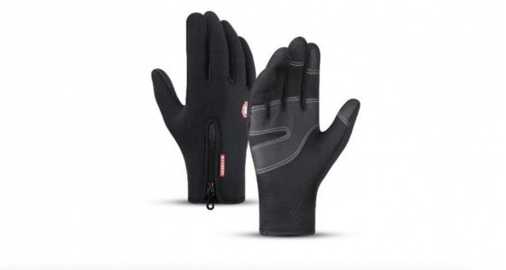 Teplé dotykové rukavice (L)