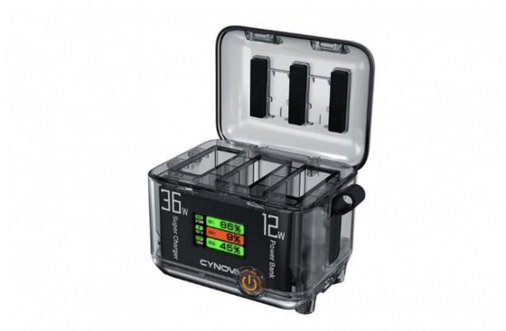 Rychloabíječka 3v1 s LCD displejem pro kameru DJI Action 5 Pro / DJ Osmo 360