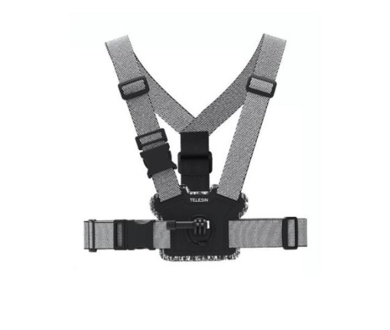 Hrudní popruh s předním a zadním adaptérem pro připojení akční kamery