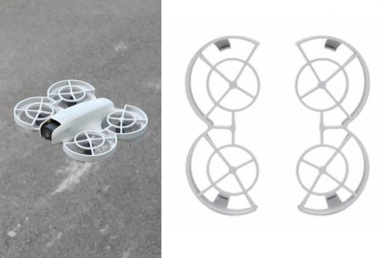 Šedé ochranné oblouky na dron DJI Neo