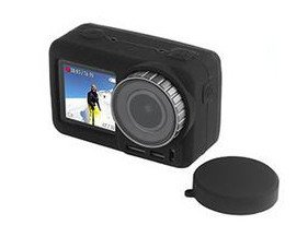 Silikonový obal s krytkou objektivu na DJI Osmo Action - černý