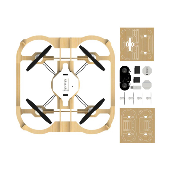 Dřevěný DIY dron AirWood CUBEE s kamerou