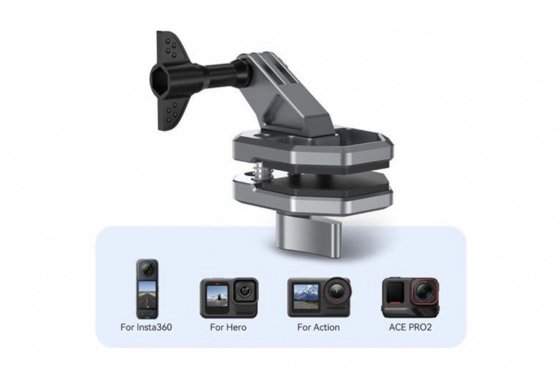 Držák akční kamery z hliníkové slitiny na sklo