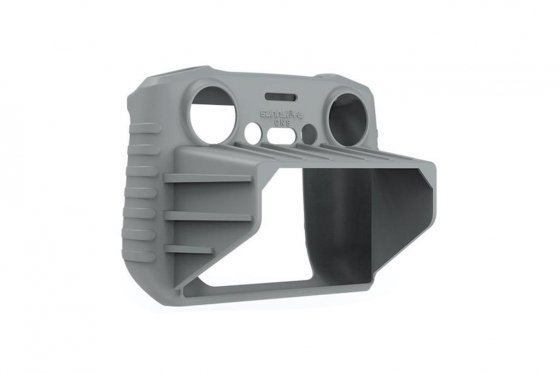 2v1 šedý silikonový kryt a sluneční clona na DJI RC 2