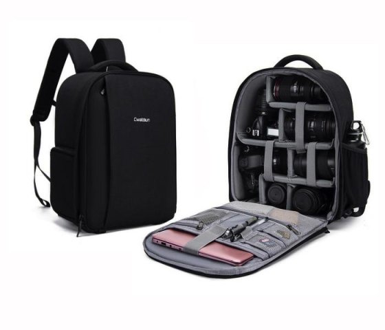 Nylonový fotobatoh s nastavitelnými přepážkami