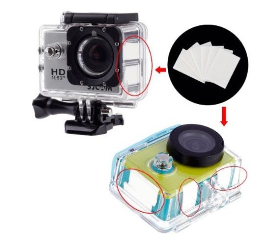 Anti-fog vložky pro DJI Osmo Action / Action 2 / Osmo Action 3 a Gopro