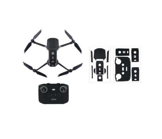 Sada nálepek v karbonovém designu na dron DJI Mavic Air 2