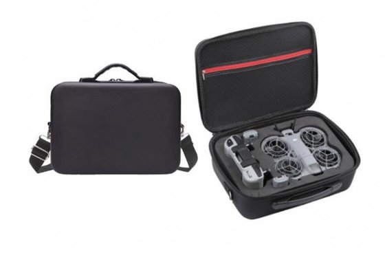 Černé PU pouzdro pro dron DJI Neo 2 s DJI RC-N3