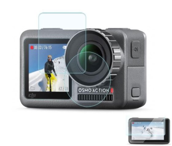 Ochranné sklo na displeje a objektiv DJI Osmo Action