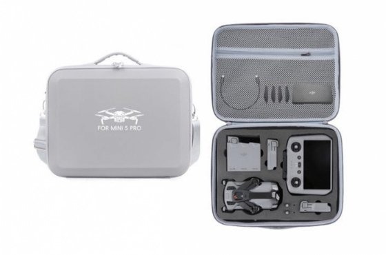 PU pouzdro na rameno na dron DJI Mini 5 Pro (DJI RC 2 / RC-N3) - šedé