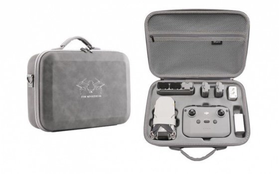 Šedé pouzdro na dron DJI Mini 2 / Mini 4K / Mini 2 SE s popruhem přes rameno