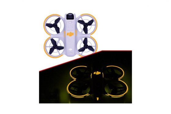 Žluté luminiscenční samolepky na dron DJI Neo