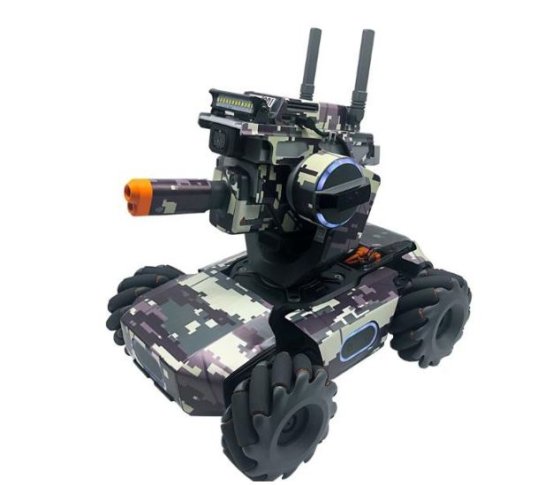 Zeleno-hnědý polep na DJI RoboMaster S1