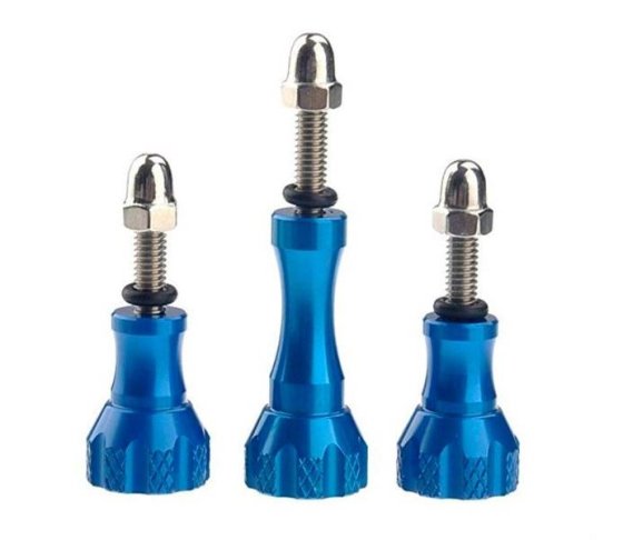 Hliníkové šrouby k DJI Osmo Action (3ks) modré