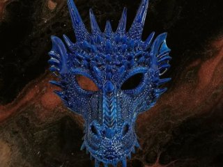 Dračí maska (modrá)