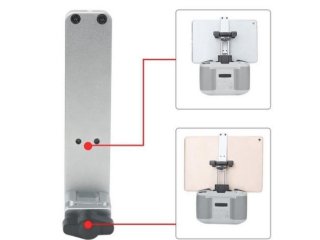 Hliníkový držák tabletu s popruhem na dálkový ovladač (natažení pružiny do 16,5cm)