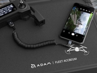 Kroucený kabel lightning/USB-A - 30cm - šedý - L30C