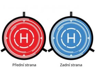 Přistávací plocha pro velké drony s blikajícím LED 95 cm Adam FLEET - červená/modrá