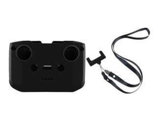 Černý silikonový kryt dálkového ovladače + popruh na krk