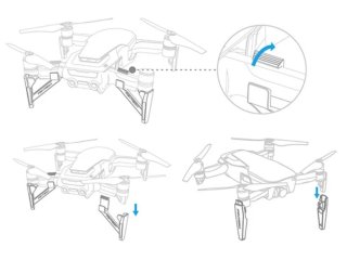 Zvýšené přistávací nohy pro dron DJI Mavic Air