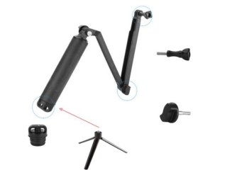 Multifunkční skládací třícestná selfie tyč pro akční kamery DJI Osmo