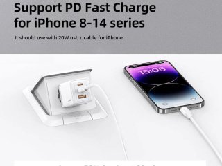 Nabíjecí adaptér USAMS 65W (2x USB-C a USB-A)