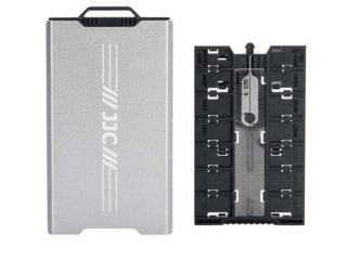 Hliníkový dvojstranný úložný box na paměťové karty (18 ks)