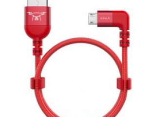 Kabel microUSB/USB-A - 30 cm - červený