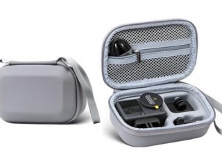Šedé PU pouzdro pro akční kameru DJI Osmo Action 6