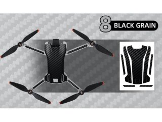 Černý polep na dron DJI Mini 3 + DJI RC